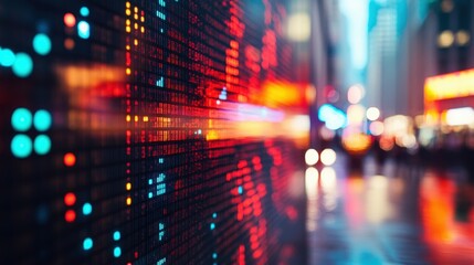 Display stock market numbers