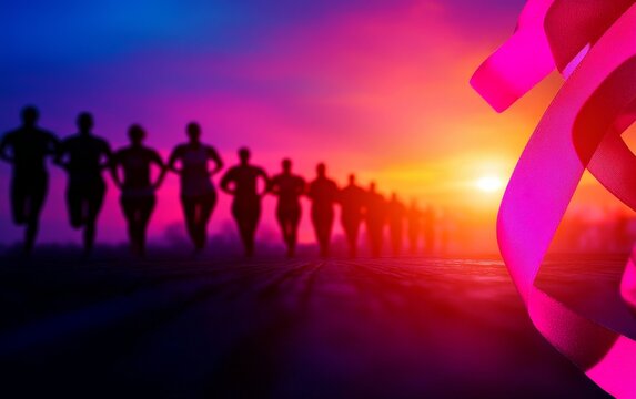 Design a flyer promoting a local breast cancer awareness walk or run - Powered by Adobe