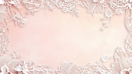 Elegant vintage frame, intricate lace details, soft pastel tones, ample space for advertisements, perfect for showcasing events or products in a charming style.