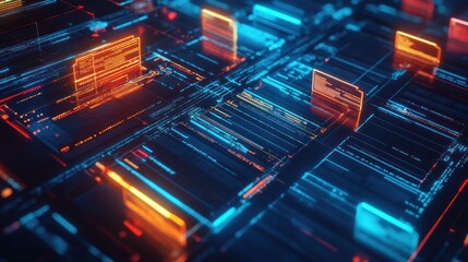 Abstract Futuristic Digital Interface