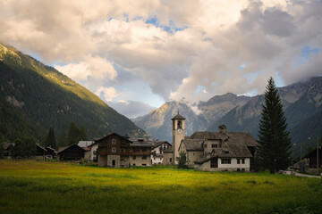 Church in the mountains Alps