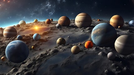 Fototapeta premium The series Digital Dreams. Technology background combined with elements of virtual visualization for science, education, computing, and contemporary technology projects 