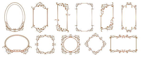 Luxury Gold vintage frame vector set. Border design and golden invitation design for wedding invite, menus, certificates, boutiques and logo design, ornamental curls..eps