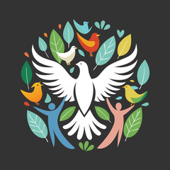 International Human Rights Day vector in paper cut style. 10 December human rights day