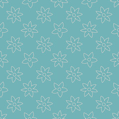 Simple floral seamless pattern  background vector. Cute seamless pattern with abstract flowers.
