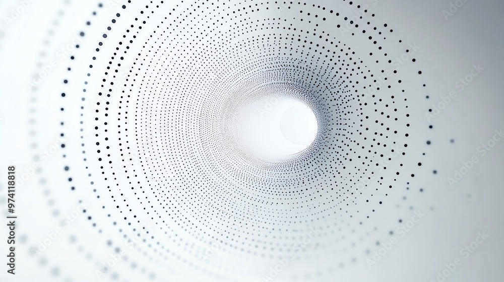 Poster abstract white background with a subtle dotted wave pattern.