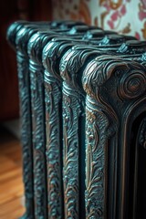 Radiator Close Up Wooden Floor