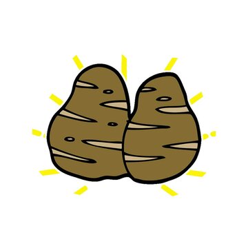 cartoon doodle potatoes