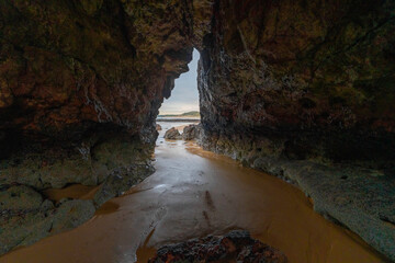 Entrance to Forrest Caves beach, Phillip Island, Victoria Australia. This photo is taken during low...