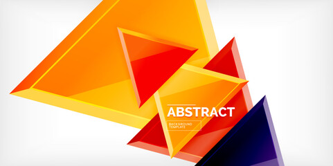 Triangle glass shapes geometric abstract background. Vector Illustration For Wallpaper, Banner, Background, Card, Book Illustration, landing page