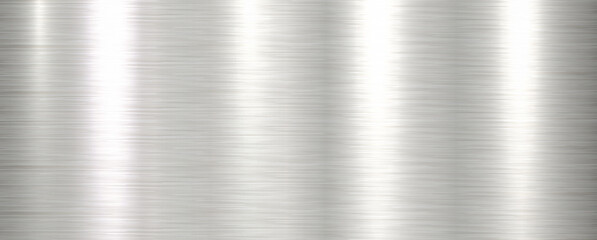 Silver brushed metal texture background, shiny lustrous metallic 3d background.