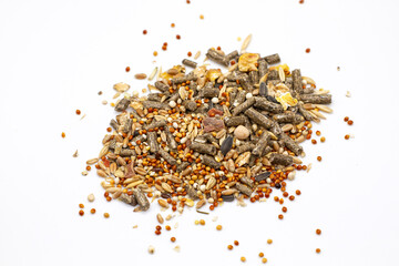 dry food for rodents isolated on white background for design tags design posters stickers background