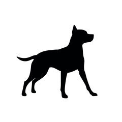 A dog vector silhouette isolated white background