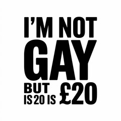 Bold retro typography design with humorous sarcastic statement for t-shirts