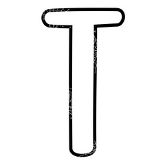 English letters Halloween outline