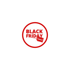 Black Friday sale black sticker icon isolated on transparent background