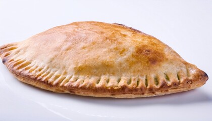 Italian Food, Calzone on white background isolated.