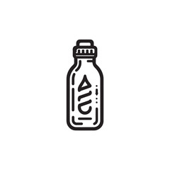 reusable water bottle Vector Illustration Silhouette