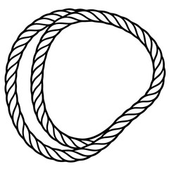 rope outline coloring book page line art drawing
