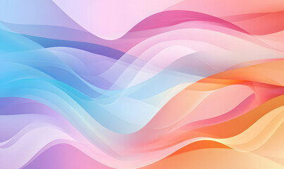 Obraz premium Abstract minimalist multicolor wavy wallpaper