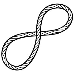 rope outline coloring book page line art drawing