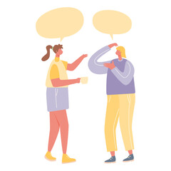 Talking People Illustration