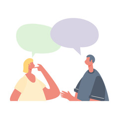 Obraz premium Talking People Illustration