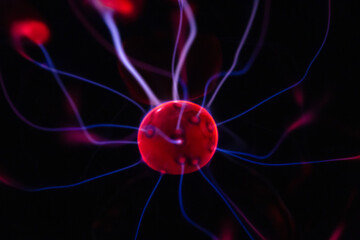 closeup of plasma lamp