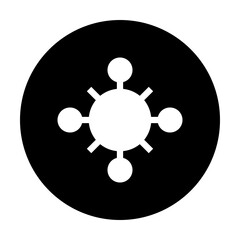 Coronavirus Icon Circular Glyph Style