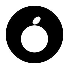 Fruit Icon Circular Glyph Style
