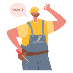 Technician Illustration Simple