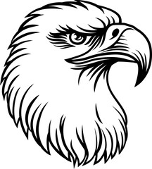 Bald Eagle Hawk Falcon Face Head Mascot Bird