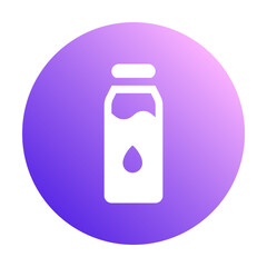 Milk Icon Circular Gradient Glyph Style