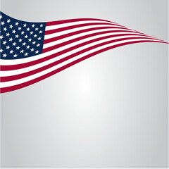 america flag with gradient background