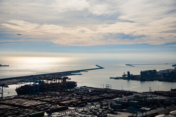 Barcelona, ​​Spain - overlooking the city harbour