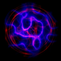 glowing plasma ball lightning abstract background