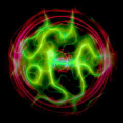 glowing plasma ball lightning abstract background