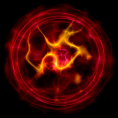 glowing plasma ball lightning abstract background