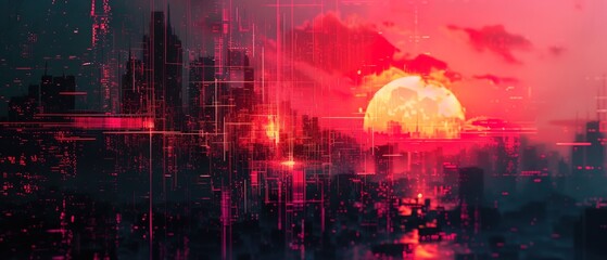 Fototapeta premium Test Screen Glitch abstract Texture 