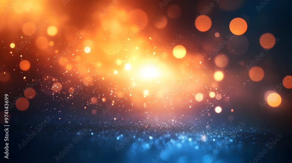 Poster vibrant and radiant blur glow overlay with flare effect and defocused light abstract background