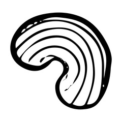 Pasta horns hand drawn doodle. Macaroni tubes. Penne, rigatoni, treccine. Food made from wheat dough. Food product. Side dish. Grocery. Vector sketch line art illustration.