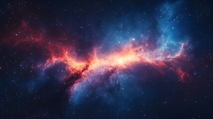 Fototapeta premium Cosmic Canvas of Galaxies Nebulae and Shimmering Stars in the Night Sky