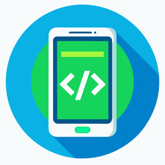 Fototapeta premium mobile phone with icons