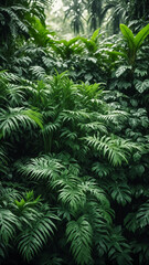 Tropical rainforest plants.