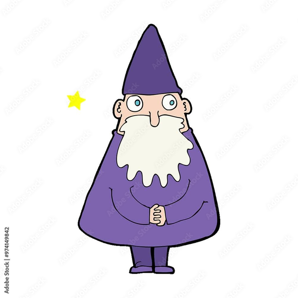 Poster cartoon wizard