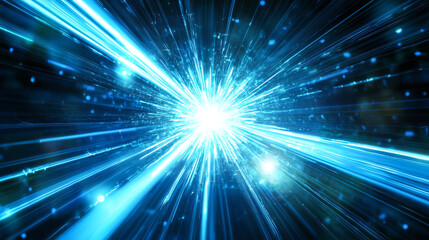 Abstract light pointing to the center, technology theme