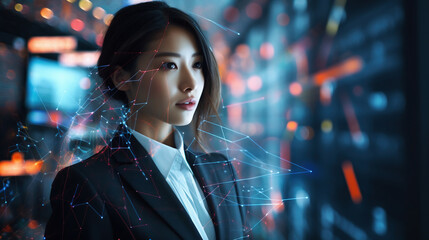 仮想空間ビジネス女性三十六Generative AI