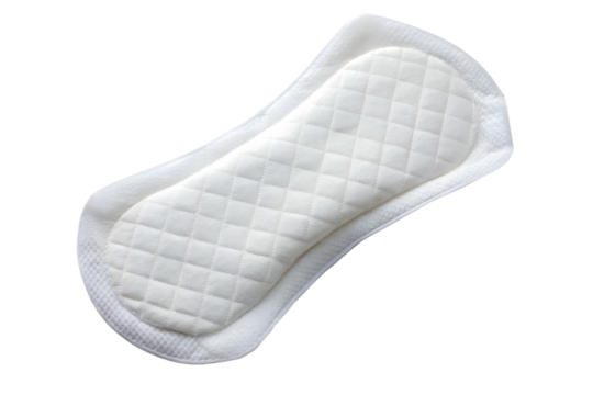 Woman hygiene protection menstruation or daily sanitary pad isolated on white background. Woman Menstruation protection