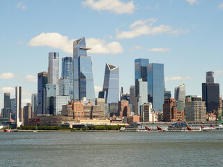 Obraz premium View of New York from New Jersey. Manhattan skyscrapers. Sky Line. Hadson River.