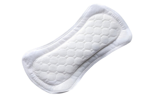 Woman hygiene protection menstruation or daily sanitary pad isolated on white background. Woman Menstruation protection